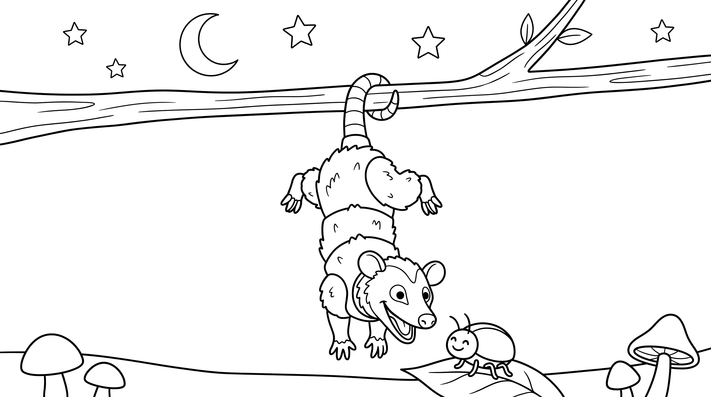 Boo's Beetle Friend coloring page