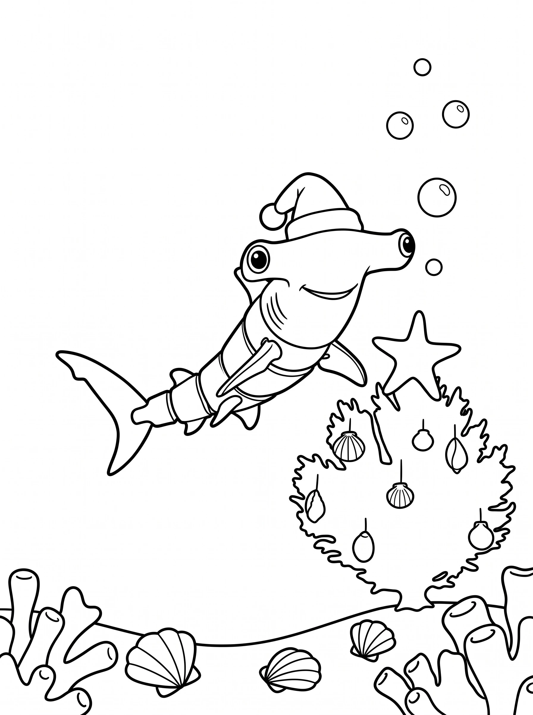 Finn's Reef Holiday coloring page