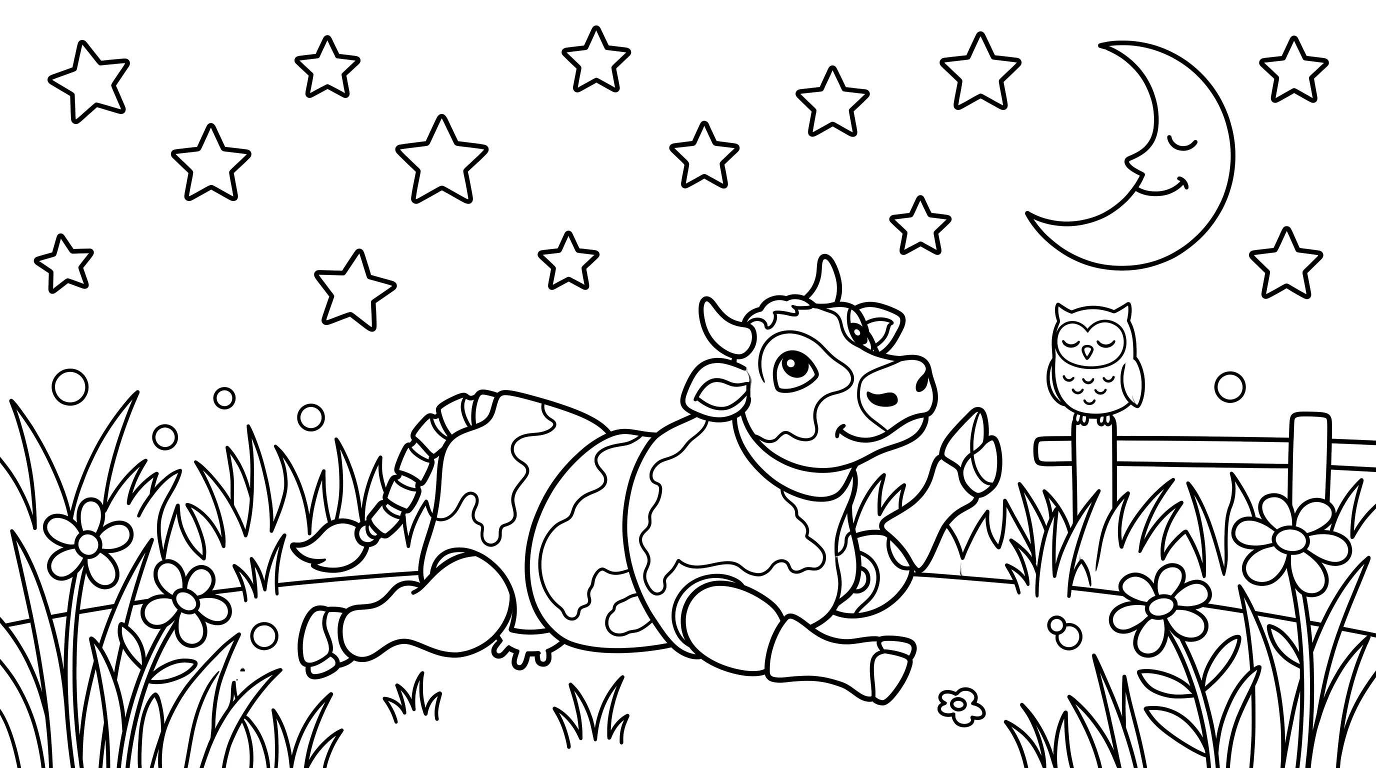 Clover's Starry Night coloring page