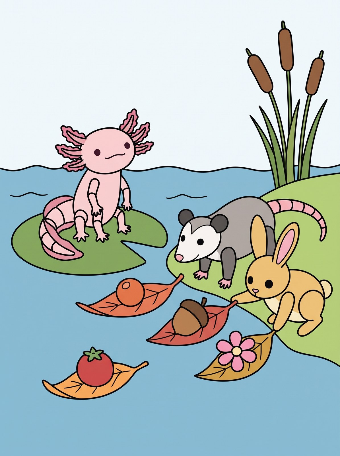 A colored example of Leaf Boats for Pearl