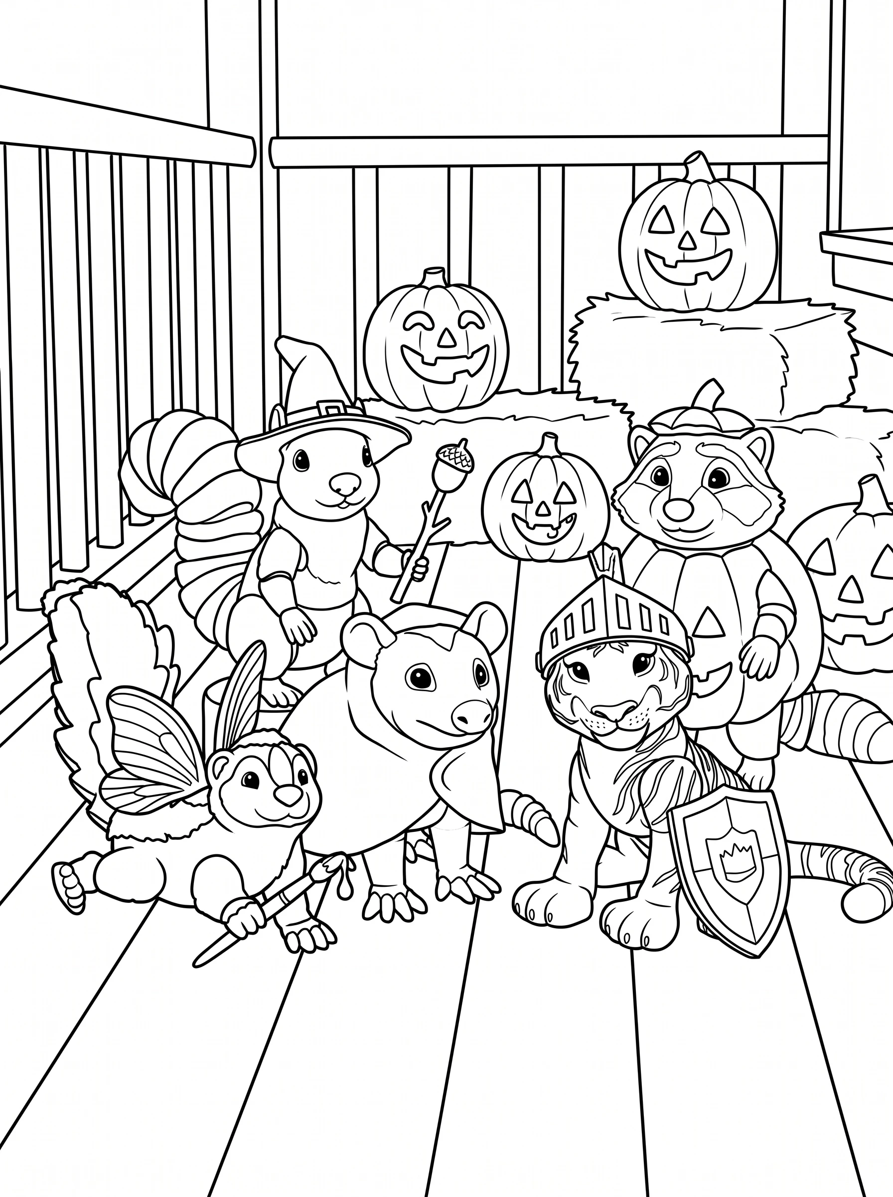 Halloween costume party outline