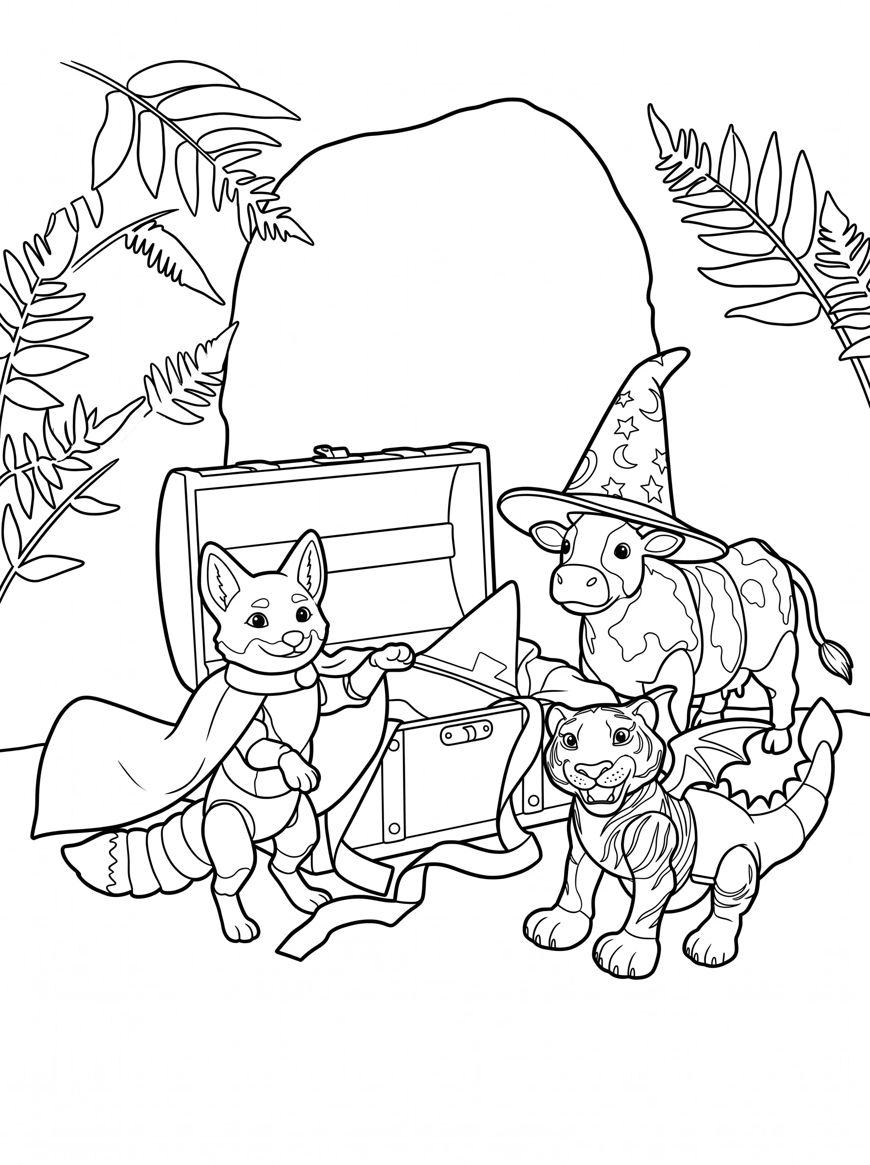 The dress-up trunk outline