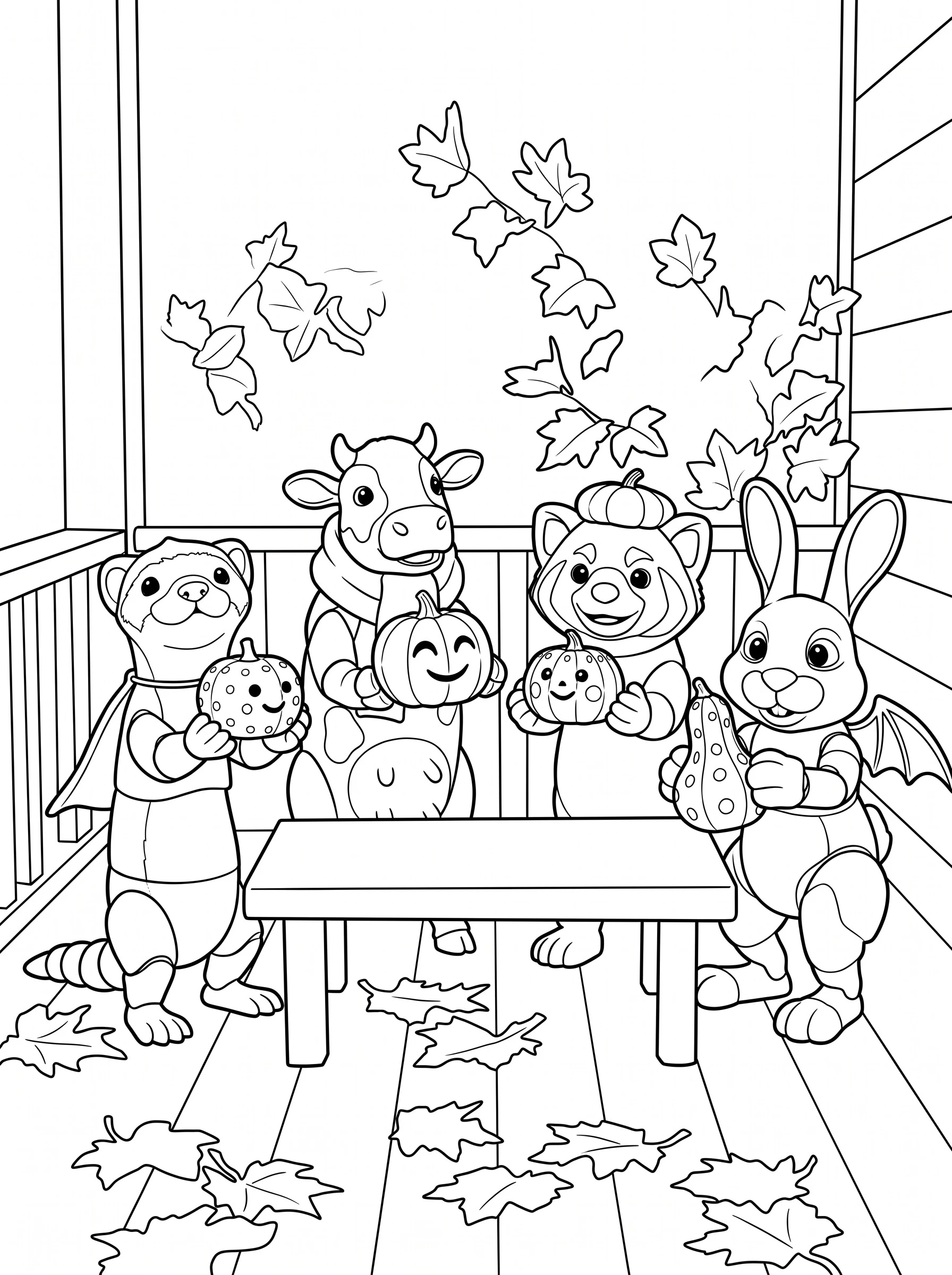 Painting pumpkins outline