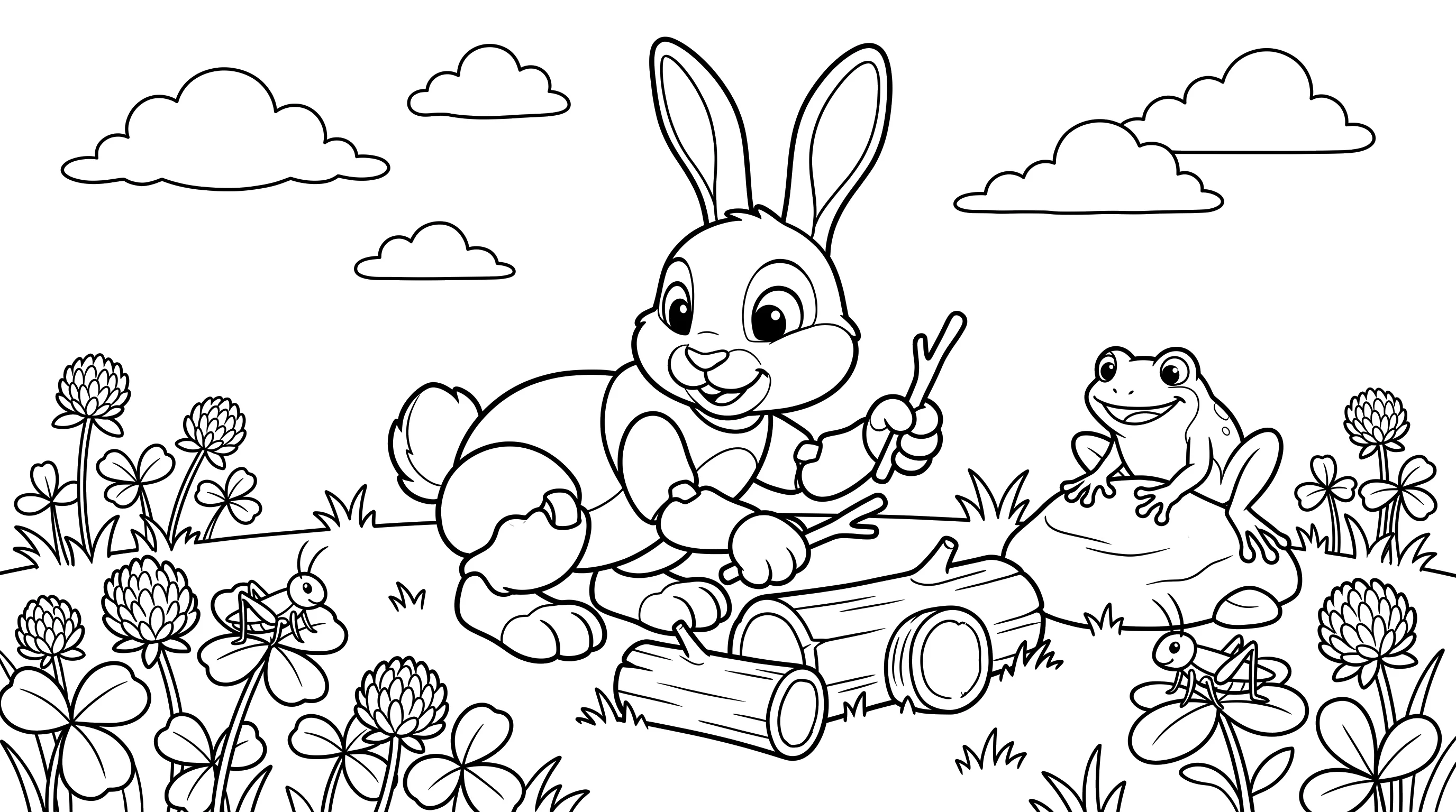 Hazel's Log Drums coloring page