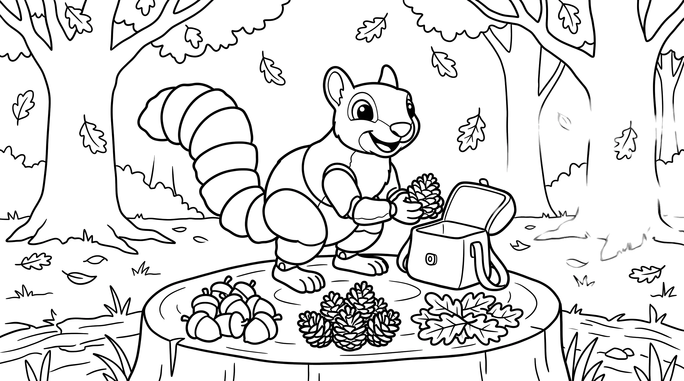 Loo's Tidy Bag coloring page