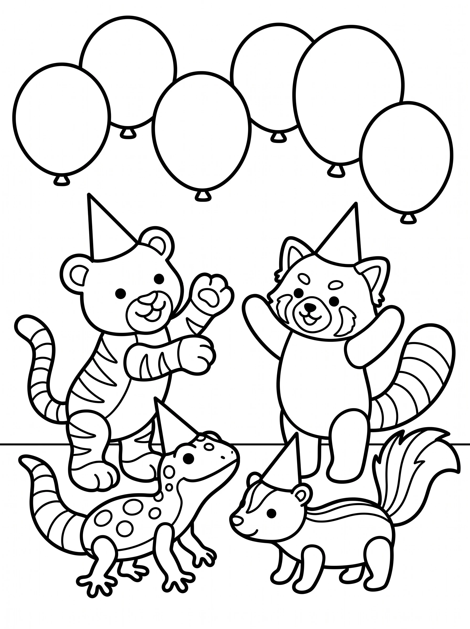 Noon Balloon Drop coloring page