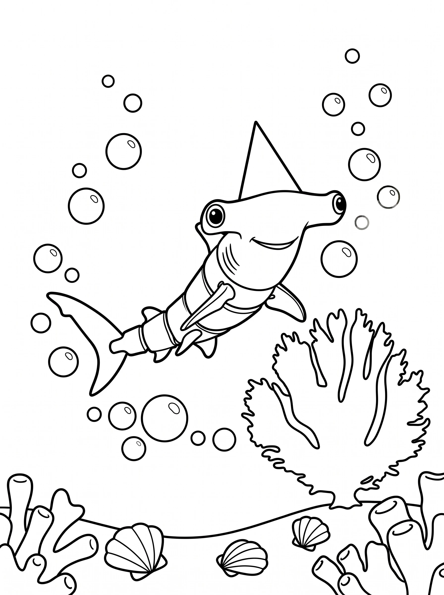 Finn's Bubble Party coloring page