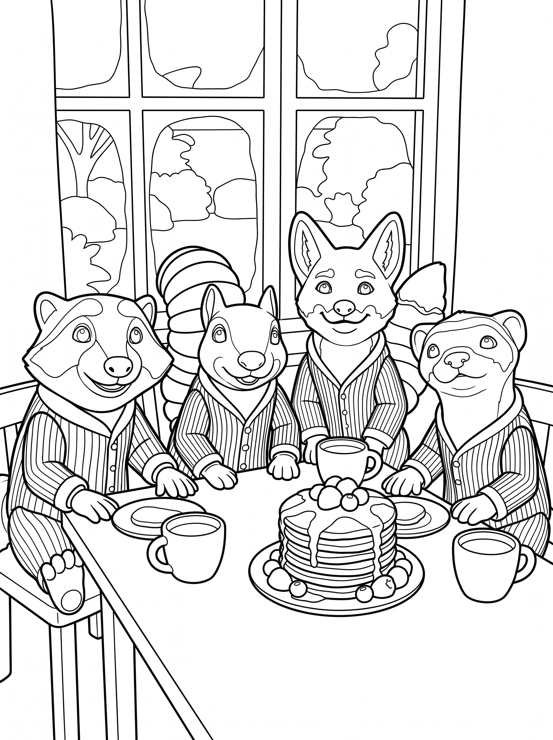 Pancake Morning coloring page