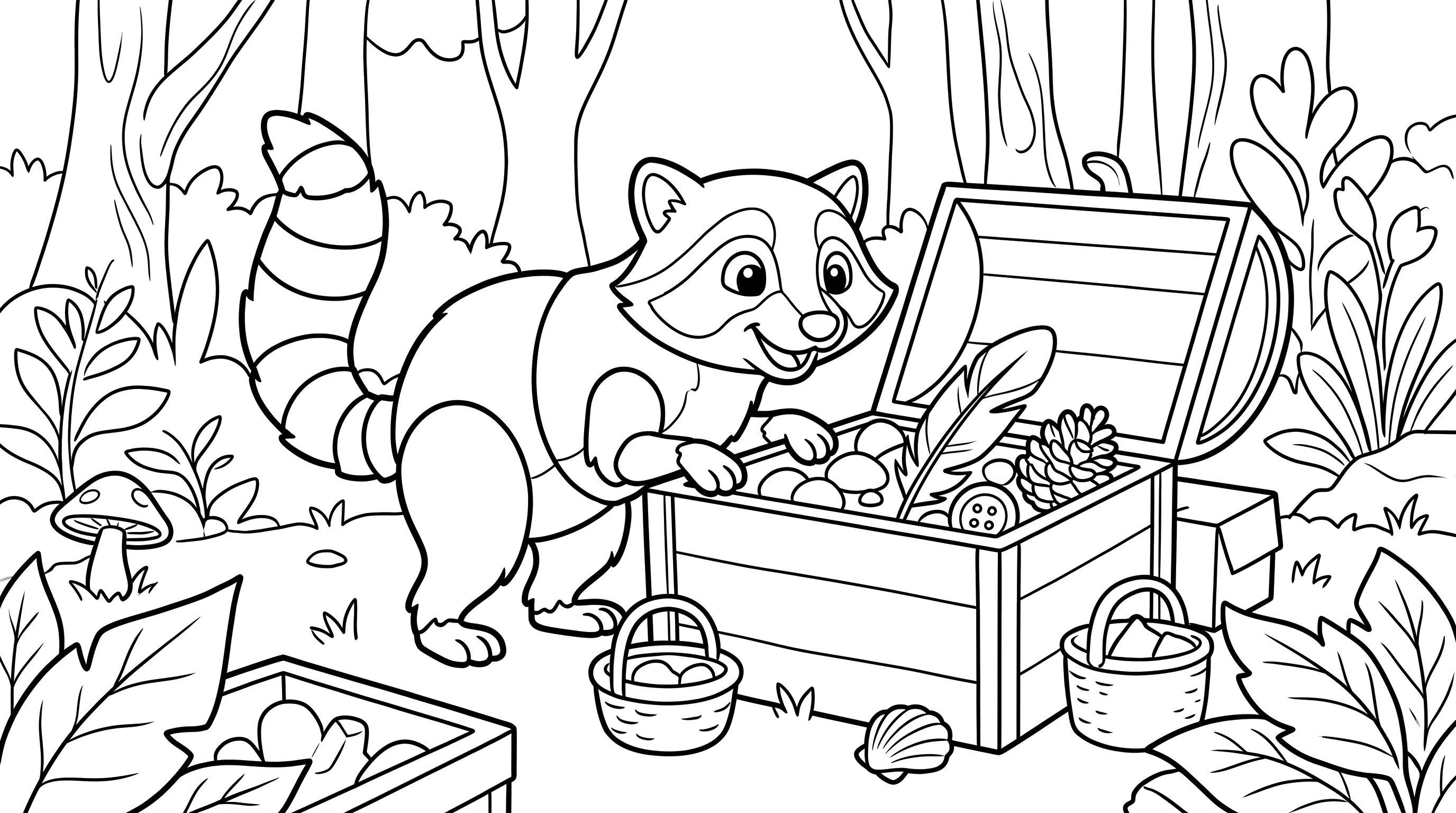 Oodle's Treasure Box coloring page