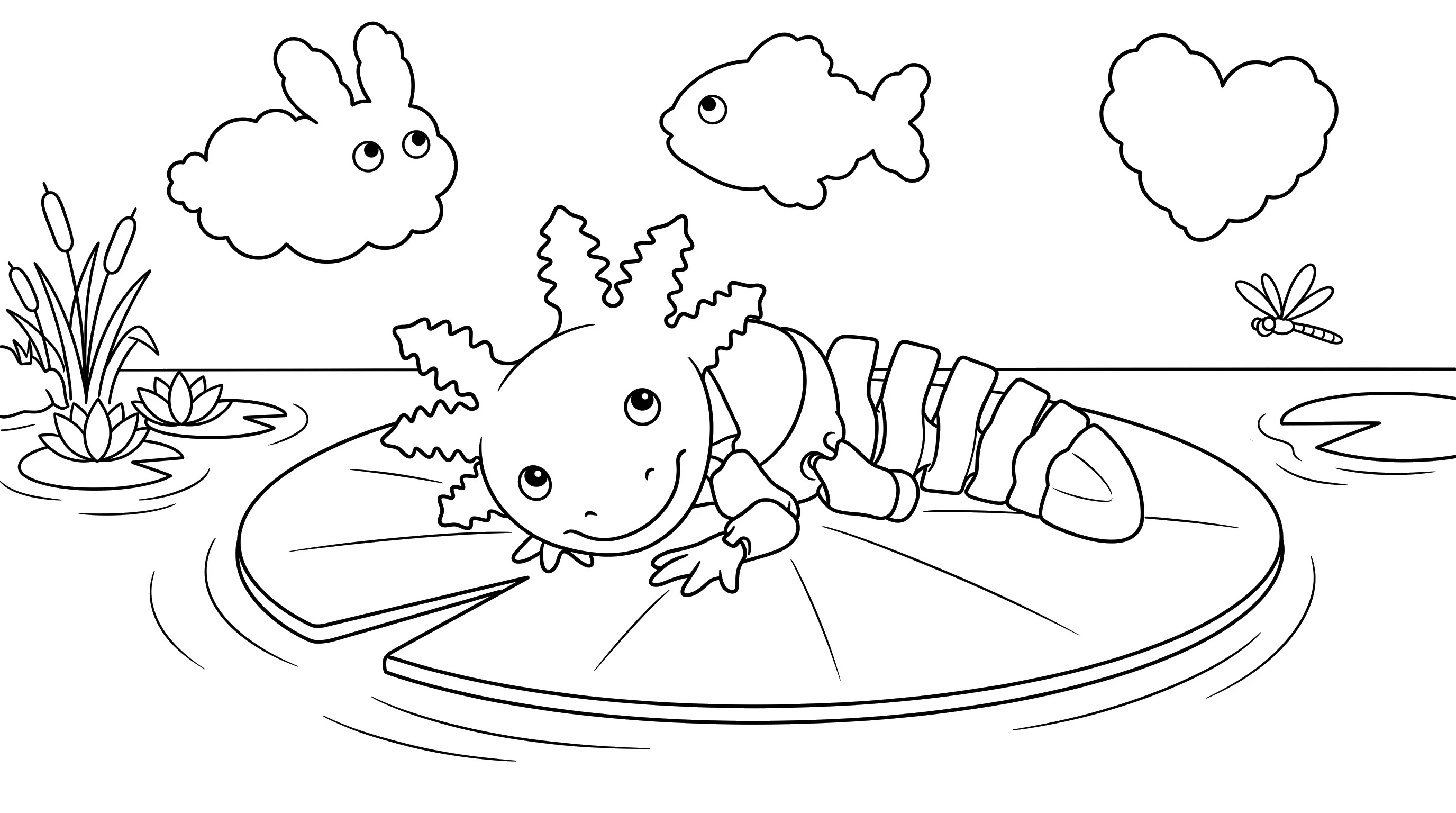 Pearl's Cloud Watching coloring page