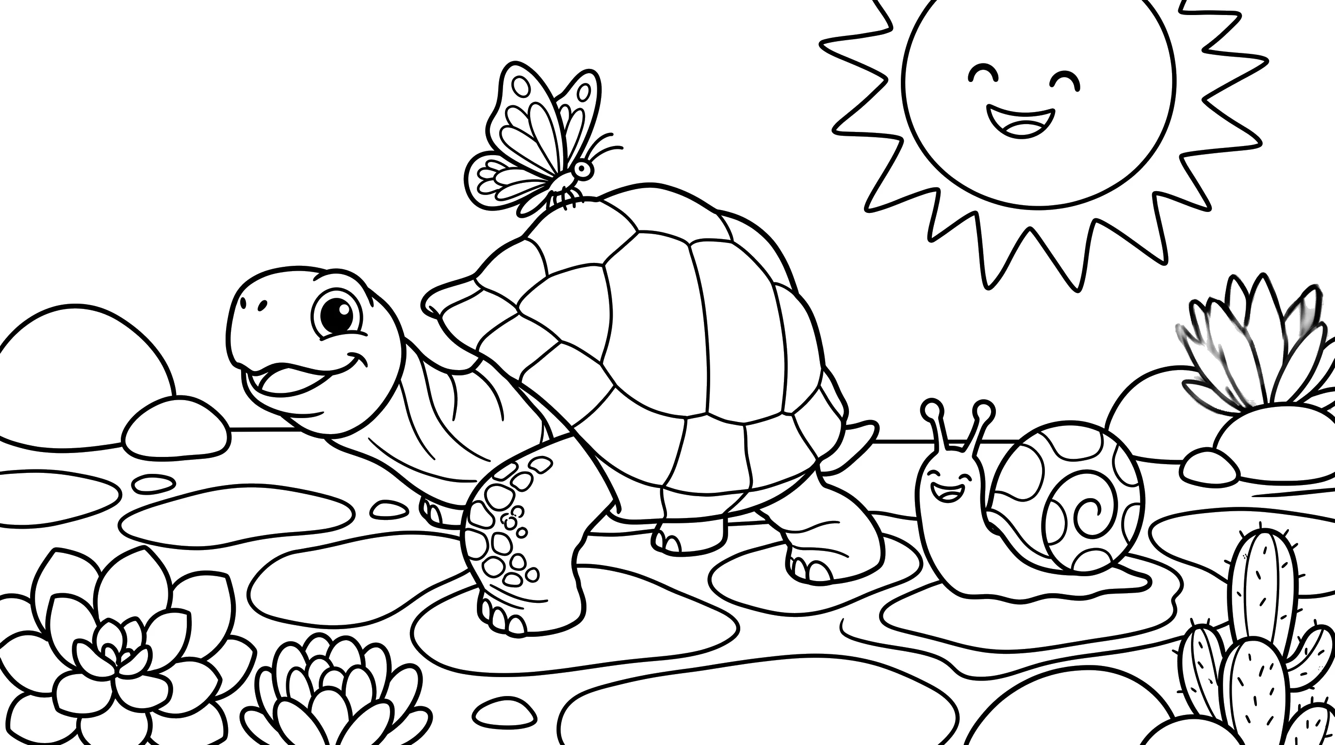 Pokey's Sunny Stroll coloring page
