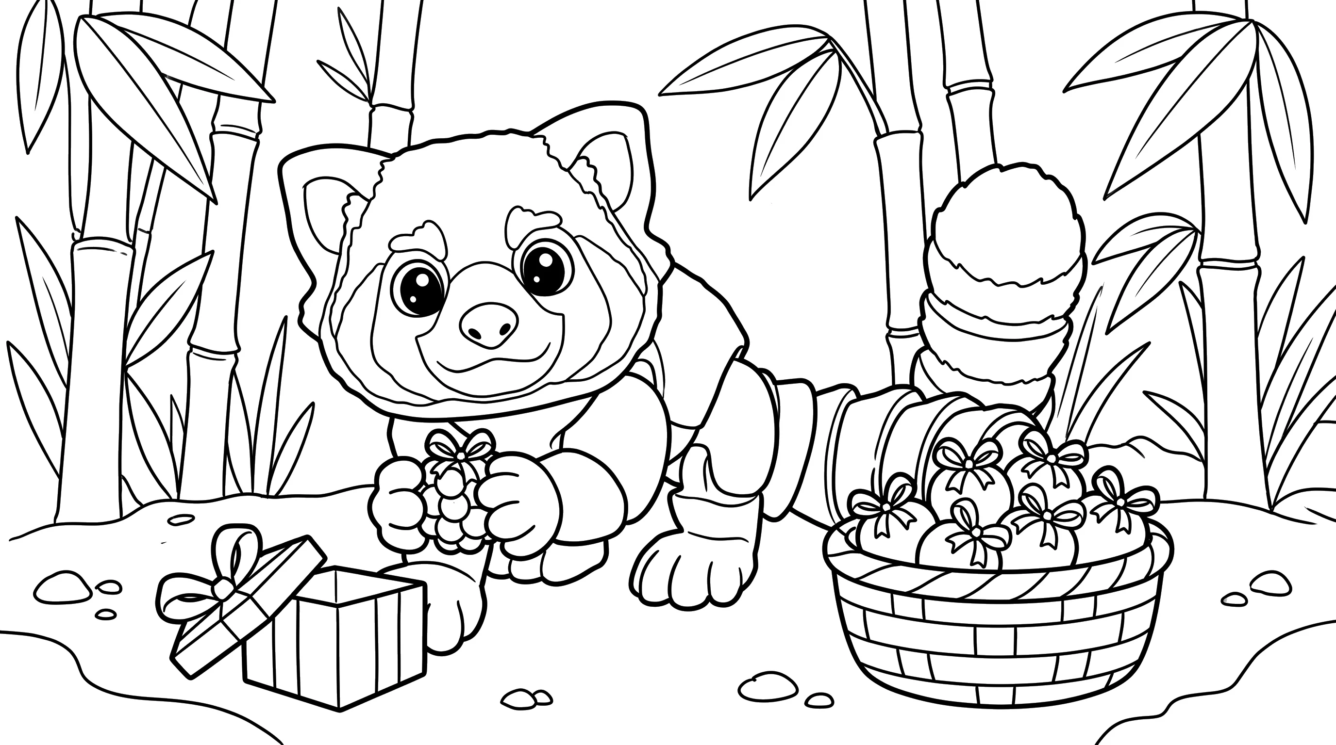 Pom's Berry Presents coloring page