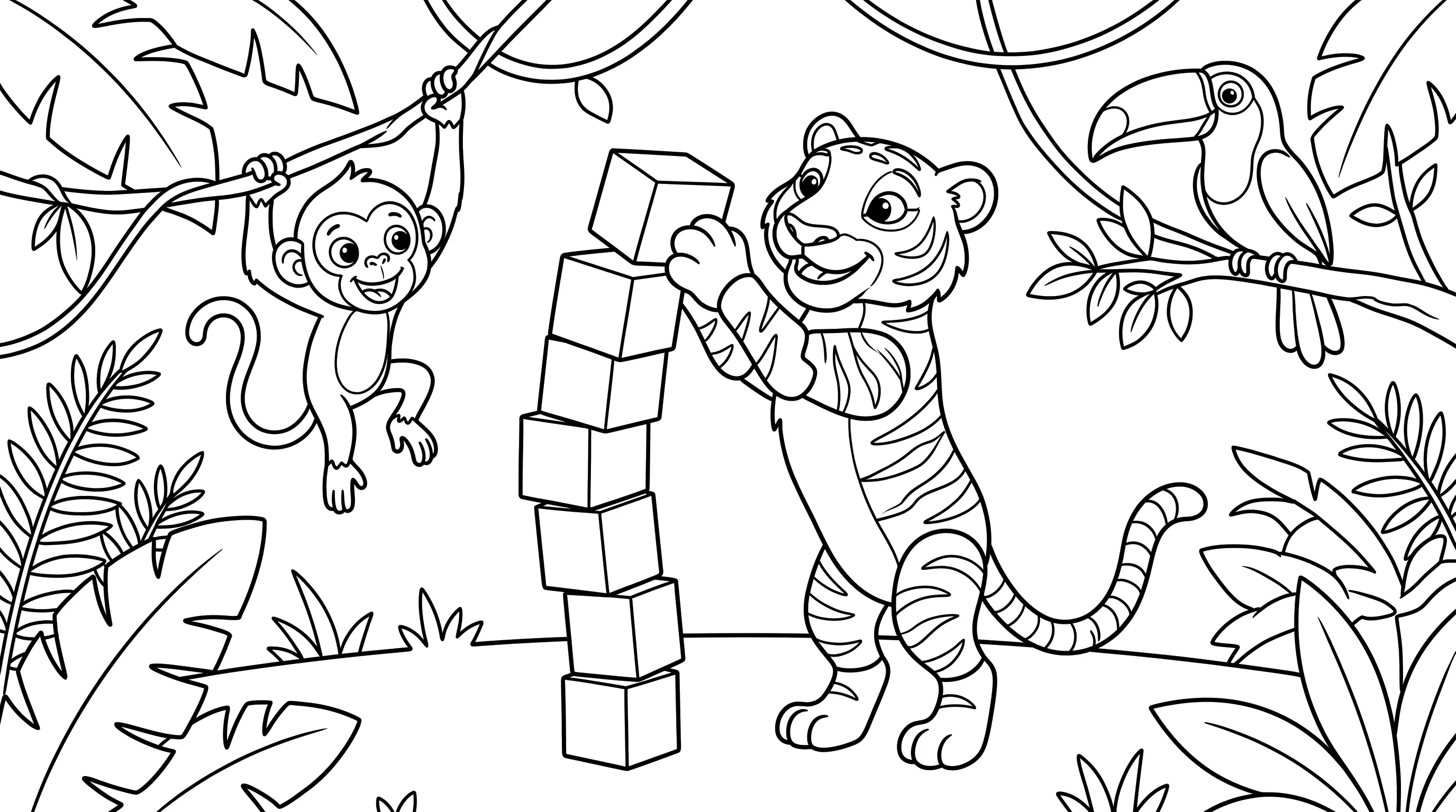 Rory's Block Tower coloring page