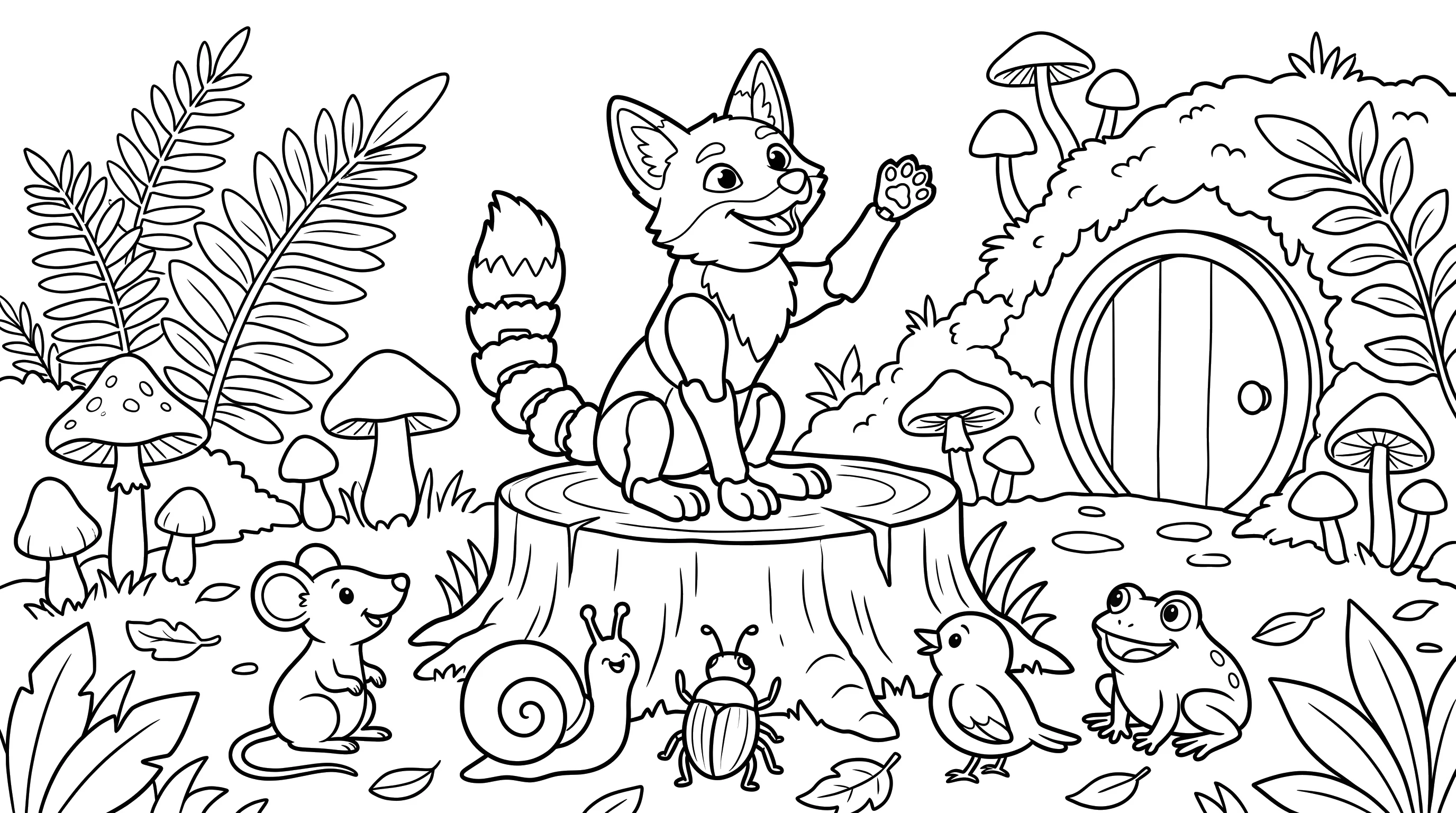 Rue's Story Time coloring page