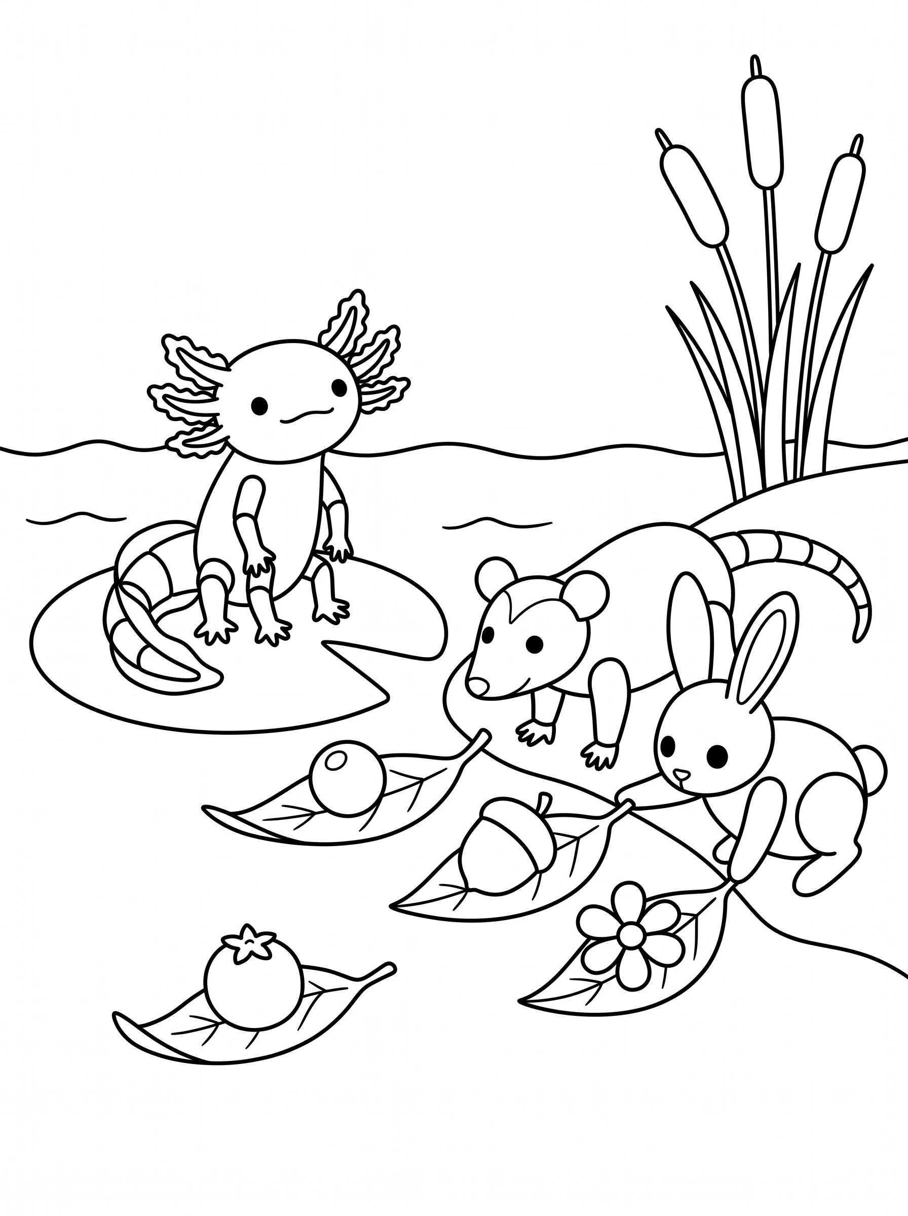 Leaf Boats for Pearl coloring page