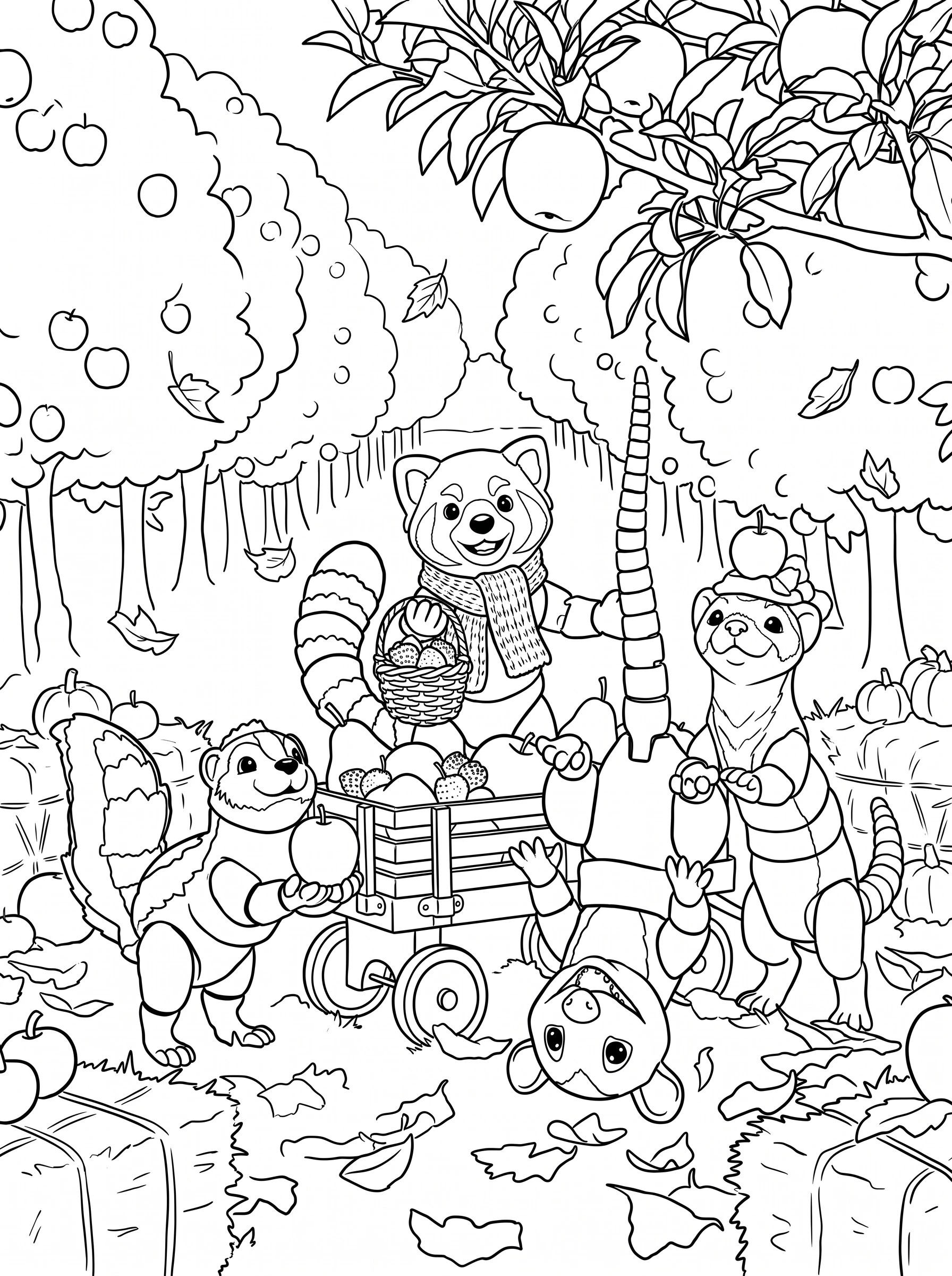 Orchard Wagon coloring page